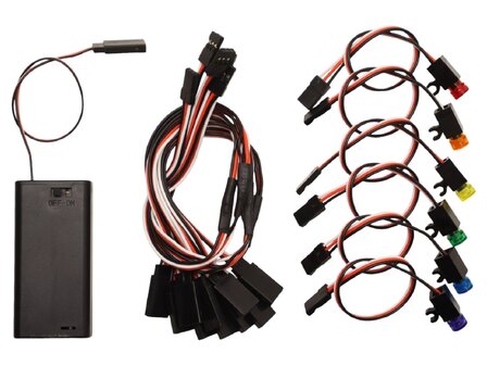 LEGO&reg; Starter set Mini spot - 6 Kleuren met AA Batterij Blok - Verlichting voor LEGO