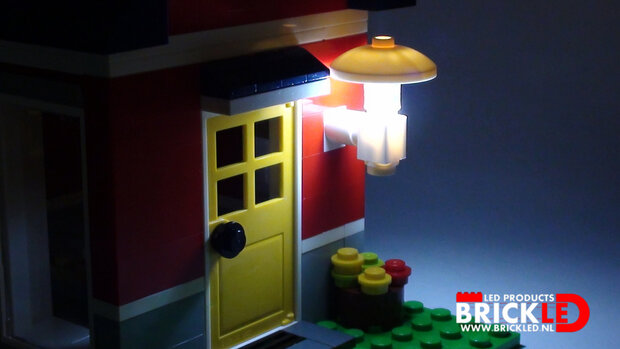 LEGO® 2 x Gevel lamp Wit klassiek - Wit warm - Verlichting  voor Lego