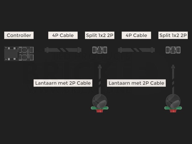 Lantaarn Kerst met Kerstkrans 2P - Warm